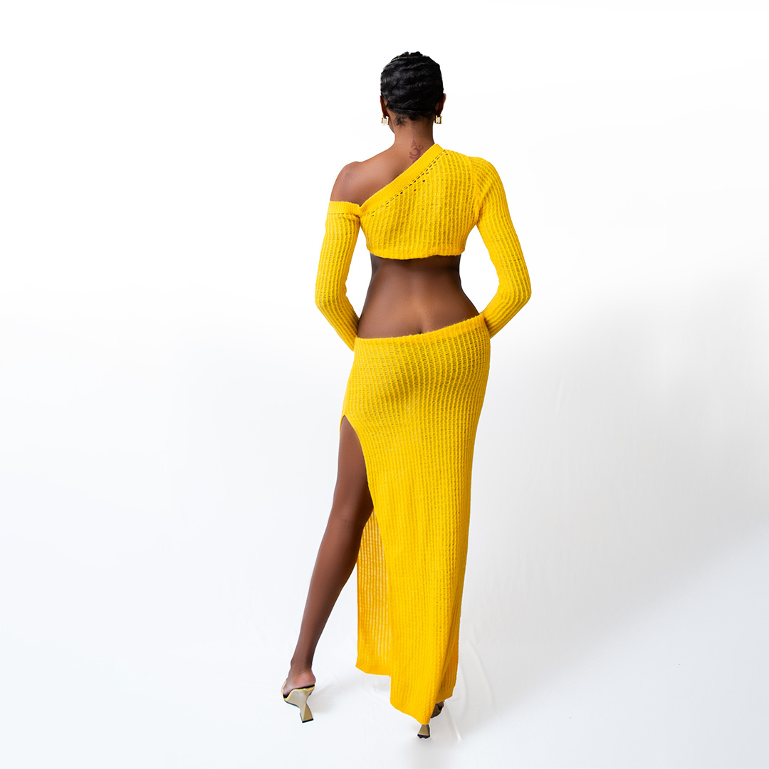 Tropic of Cancer Yellow Dress Back